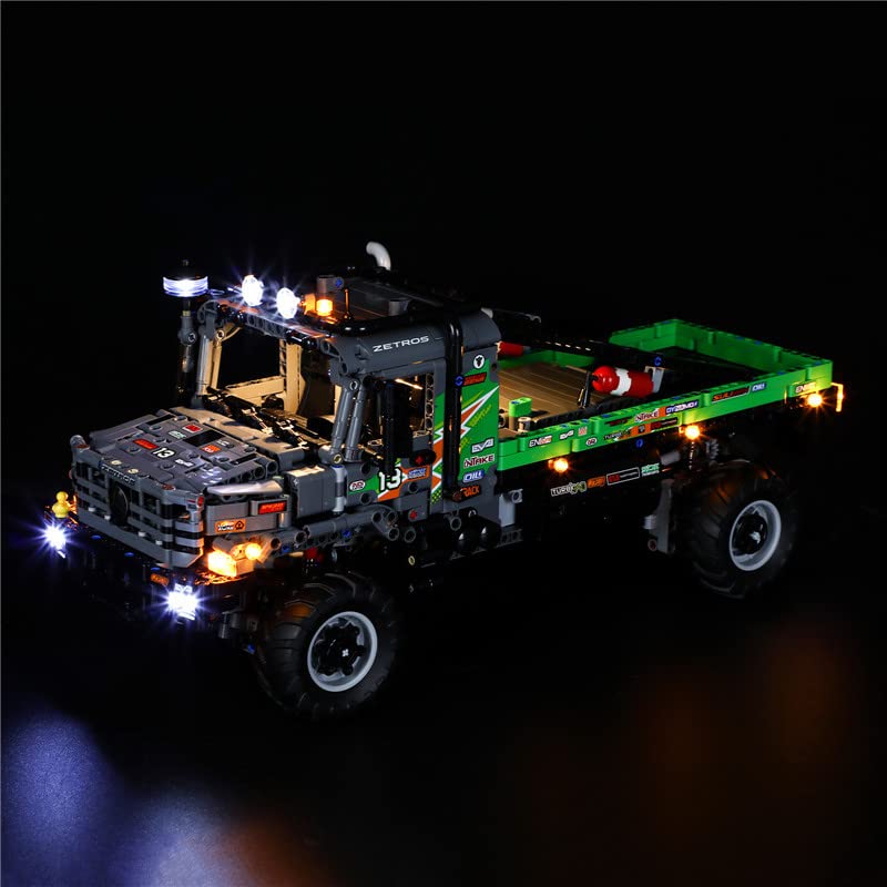 BSSW LED Lichtset für Lego 42129 Technic 4x4 Mercedes-Benz Zetros Offroad-Truck, Lego 42129 kompatibel, Lichtset ohne… – Bild 4