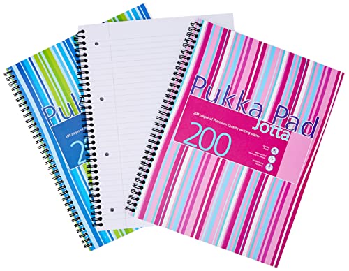 Pukka Pad Jotta Poly Cover - Paquete de 3 cuadernos de anillas A4 Cover
