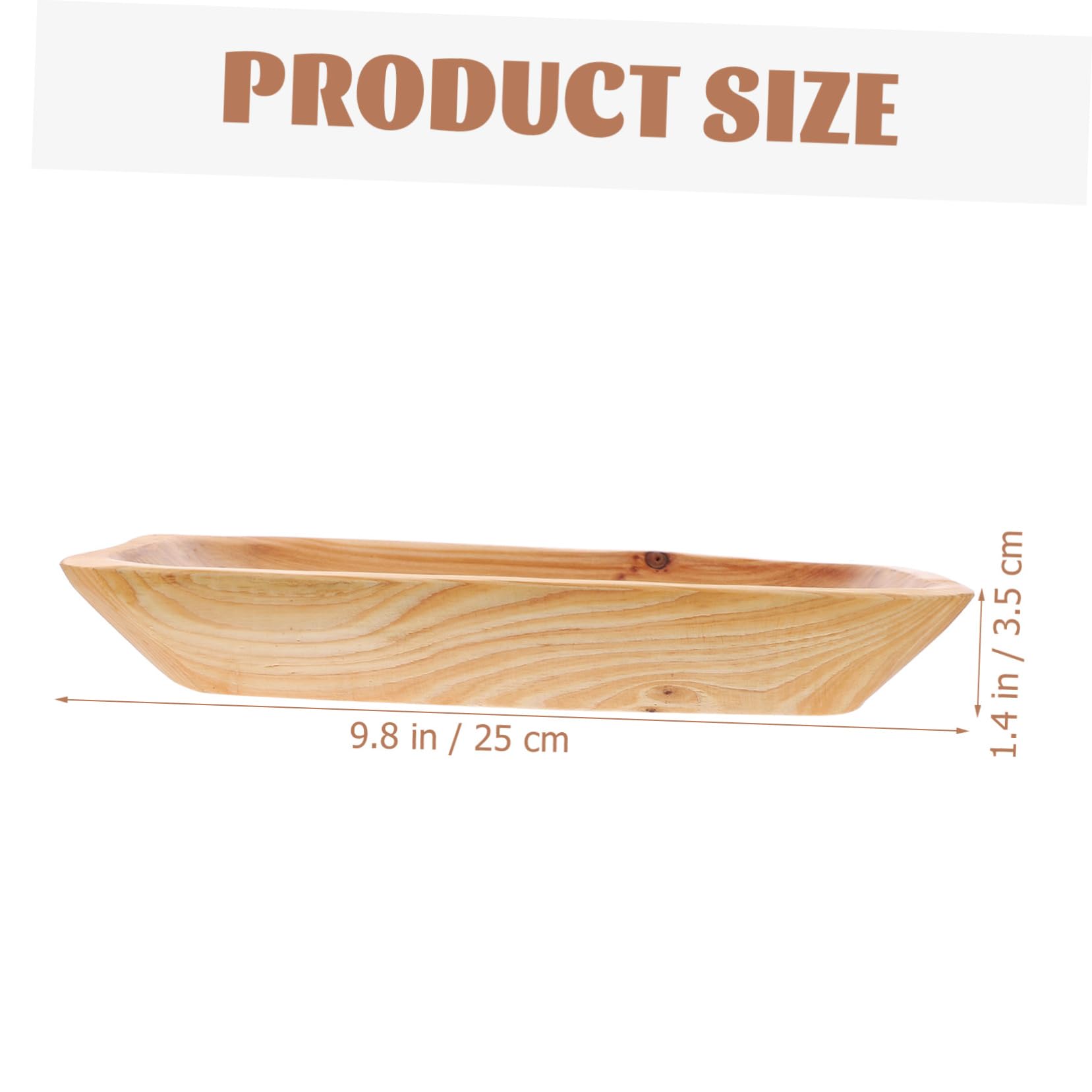 Unomor Snack Serving Tray Wooden Bowl Retro Decor Snack Tray Wood
