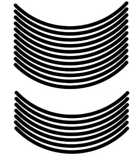 エムディーエフ リムストライプ ソリッドタイプ ブラック 10mm幅 17インチ RIM-10M-BK-17N