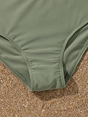 Verdusa Girl's 3 Piece Swimsuit Bathing Suit High Waist Bikini Sets with Cover Up4