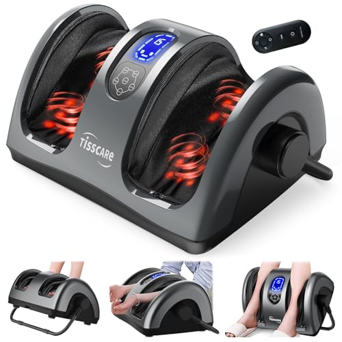 Deal: TISSCARE Foot Massager with Heat, Shiatsu Foot Massager for Plantar Fasciitis, Neuropathy, Circulation and Pain Relief, Remote Control, Deep Kneading, Gifts for Women Men Mom Dad