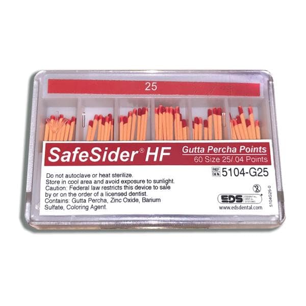 5104-G25 SafeSider HF Rotary Gutta Percha Points 25mm #04 60/Pk