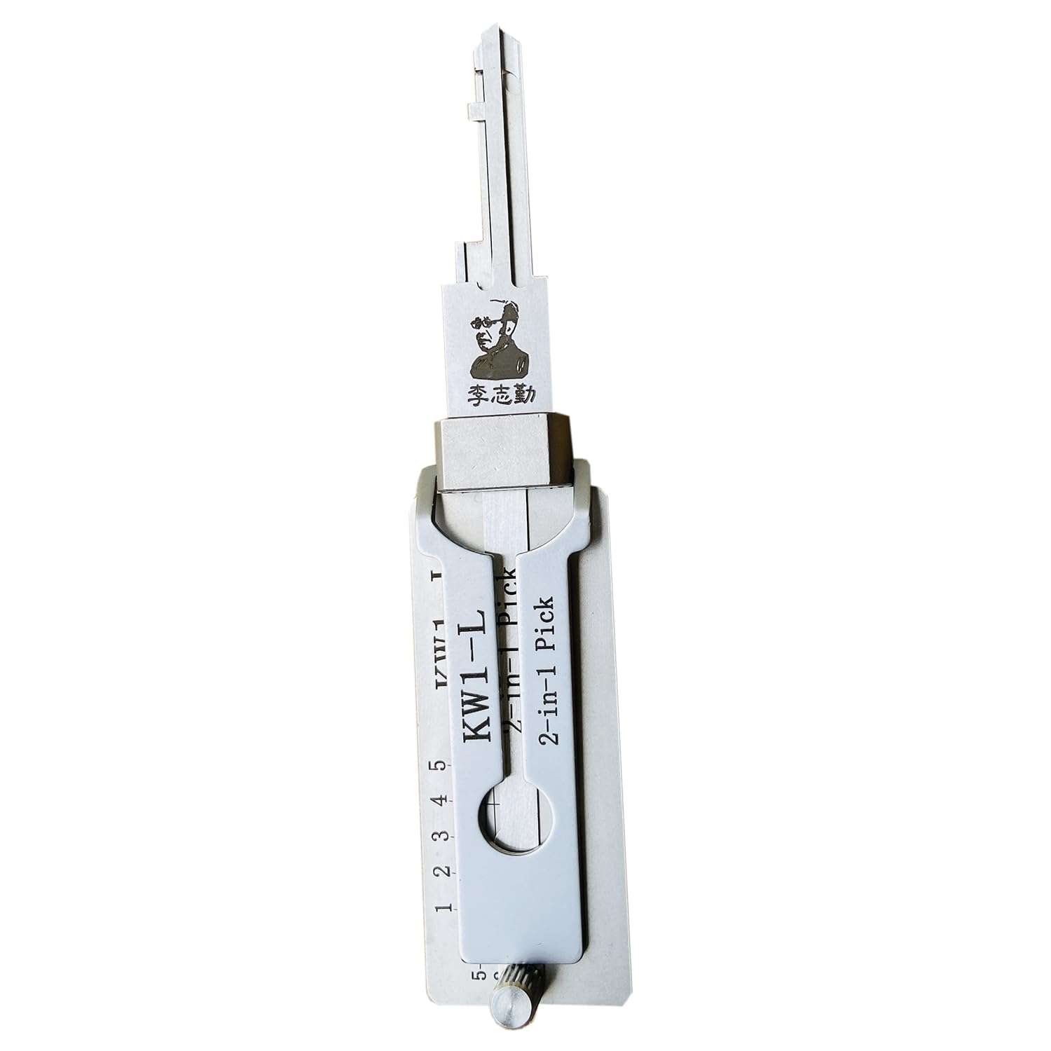 Rlokk Silver Professional Locksmith Tool Home Door Civil Lishi 2 In 1 Lock Pick And Decoder Tool, Lock Picking And Key Reader, Picker (Kw1-L)