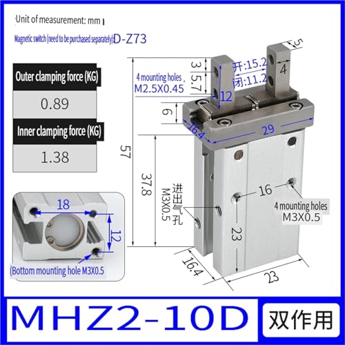 Vérin pneumatique MHZ2-10D pour automatiser l'assemblage avec précision - 3