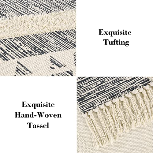 Ailsan Area Rug 2' X 4.3', Cotton Woven Diamond Rug Entryway Rug Machine Washable, Boho Chic Accent Rug Floor Cover Bathroom Mats For Bedside Bedroom Kitchen Entryway Farmhouse #TOP1