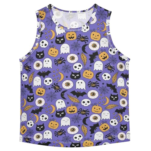 Boys Halloween Tank Tops Kids Sleeveless T Shirts Quick Dry Sport Workout Active 3-15 Years