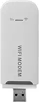 Asixxsix WiFi portátil USB 4G, roteador portátil com ponto de acesso móvel, compatível com 10 dispositivos, modem Wi-Fi com slot para cartão SIM, para viagens, escritório e casa (Branco)