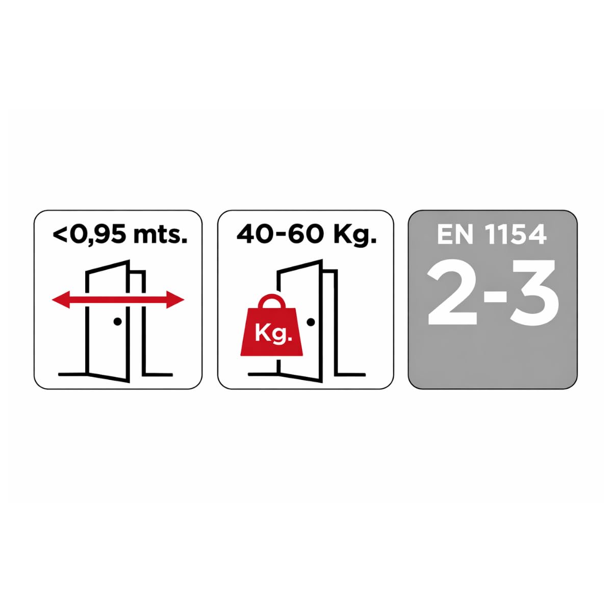Samozamykacz kompasowy LINCE force 2-3 do drzwi 40-60 kg srebrny