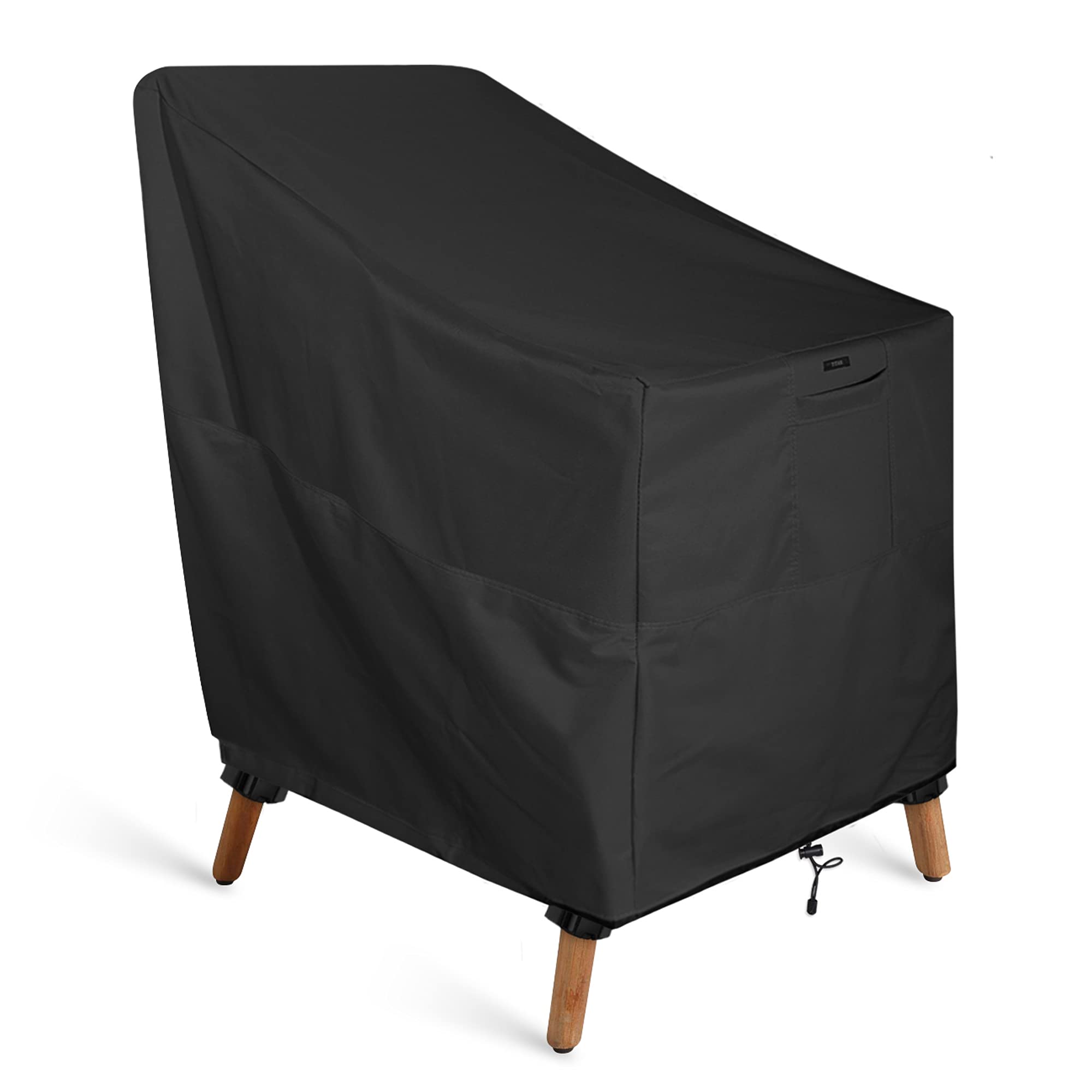 KHOMO GEAR - PANTHER Series - Patio Chair Cover - Heavy Duty Premium Outdoor Furniture Cover - Black,Standard