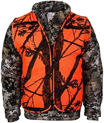 Klarny Outdoors Waterproof Blaze Camo Orange Deer Hunting Vest (XL, Camo Orange)