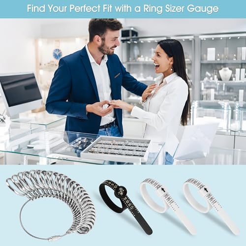 nulink ring sizer measuring tool us stainless steel ring size 0-13 with half size 3 pcs finger ring sizer measure gauge