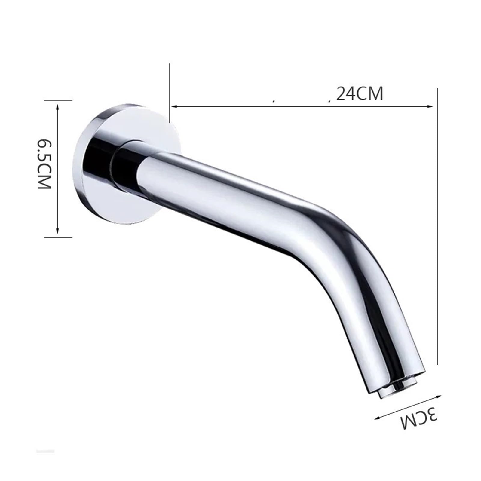 Mural Intelligent Robinet Automatique 24 cm Noir