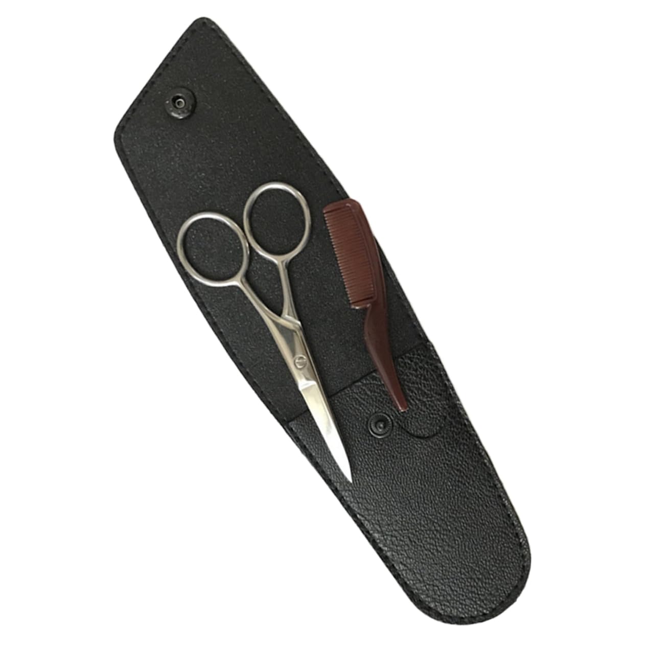 minkissy 3sets Forbici Per Sopracciglia e Barba Acciaio Inossidabile Kit Di Portatile Con Pettine e Borsa Di Stoccaggio Utile Per Uso Professionale e Domestico