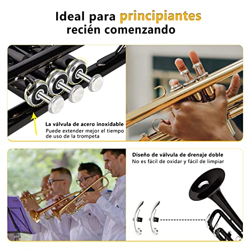 EASTROCK Trompete Sib 7C Schwarz