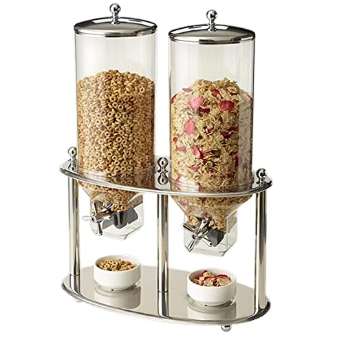 Steelite International Cereal Dispenser, Double Canister, Stainless Steel, 3 Gal