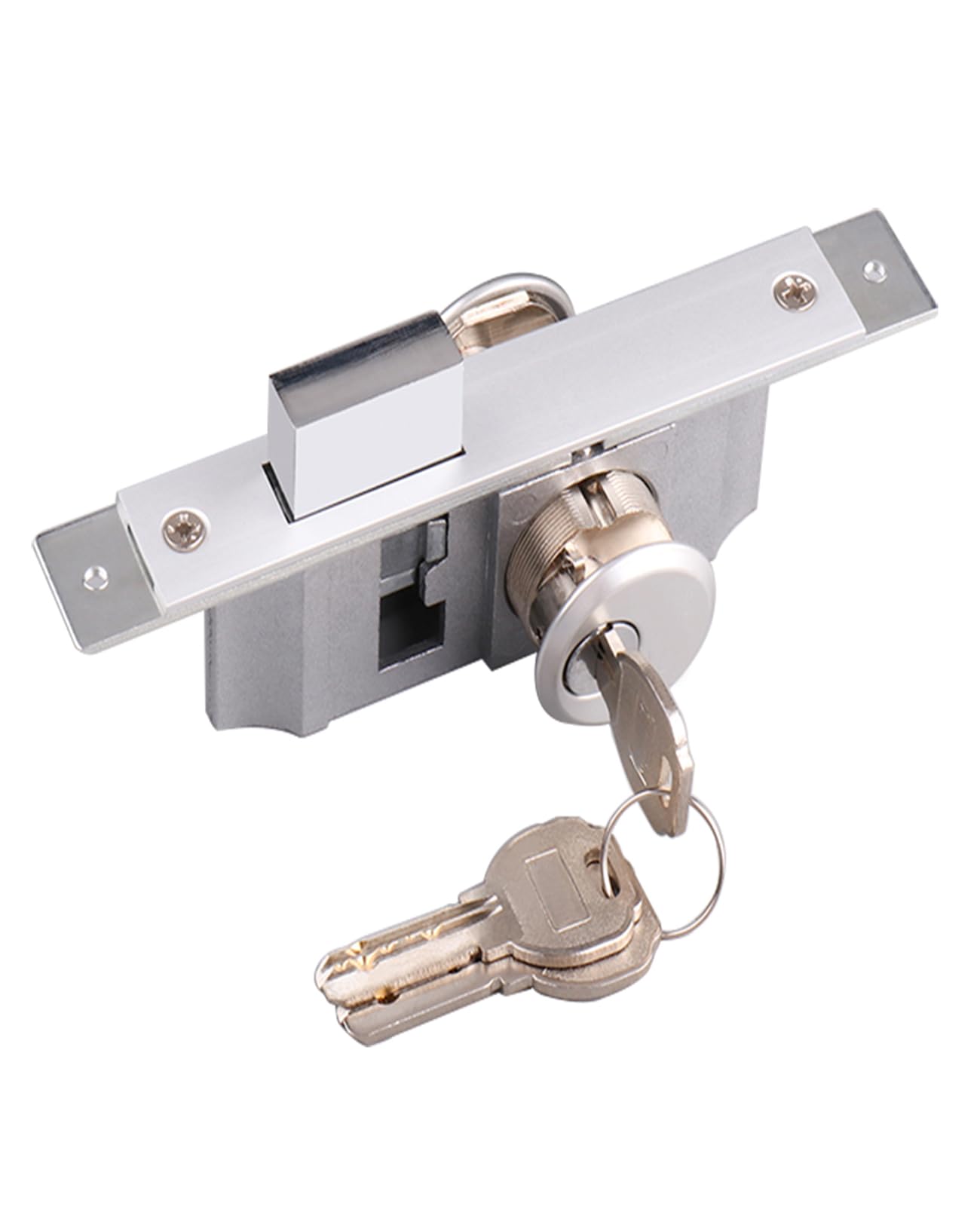 Xiuxli Silver Mortise Locks Door Locks,Left/Right Tubular Frame Lock Door Lock With 3 Key For Internal And External Doors, Door Latch Mechanism And Key Locking Door Security Deadlock