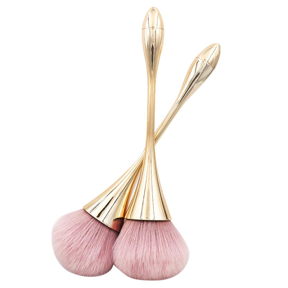Pennello Professionale per Manicure e Nail Art, Spazzola Pulizia Polvere Unghie con Taglierino Integrato, Accessorio Essenziale per Cura e Rimozione Residui, Design Ergonomico Bianco