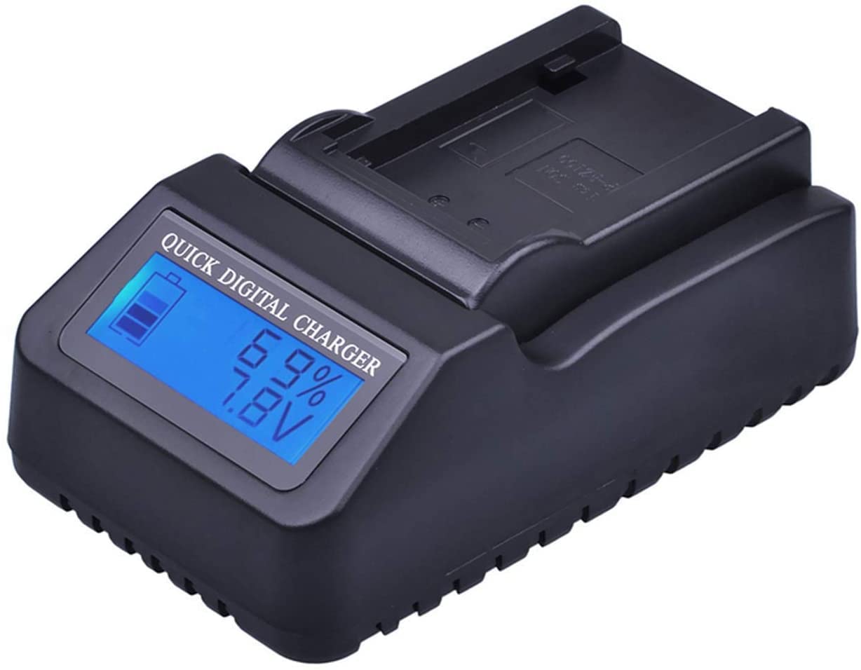 Power Smart PS808 Battery Charger for Sony NP-FP50 FP70 FP90 NP-FH50 NP-FH100 NP-FV50 NP-FV70 NP-FV100 LCD Multifunction Digital Charger with USB Output LCD Fast Auto Cut Camera Battery Charger