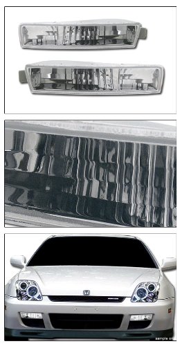 Chrome Clear Housing Front Bumper Turn Signal Lights Parking Lamps yd Compatible With 97-01 Honda Prelude