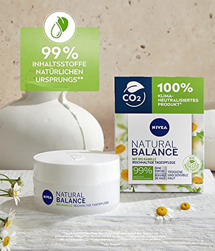 Nivea Natural Balance Rijke Dagverzorging voor Droge en Gevoelige Huid, met Biologische Kamille, Jojoba- en Amandelolie… - Afbeelding 3