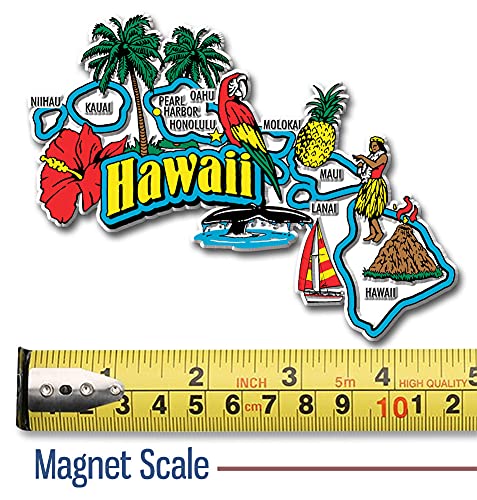 Imán decorativo estado Hawaii 4.7 x 3.6 pulgadas miniatura 2
