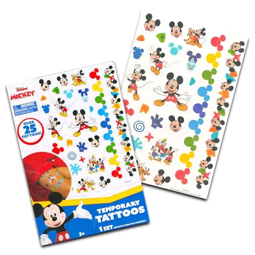 Disney Crew Socks for Men - Bundle with 5 Pairs of Crew Socks Size 10-13 Featuring Stitch, Mickey Mouse, Toy Story, More Plus Stickers Gift Set for Men, Teens4