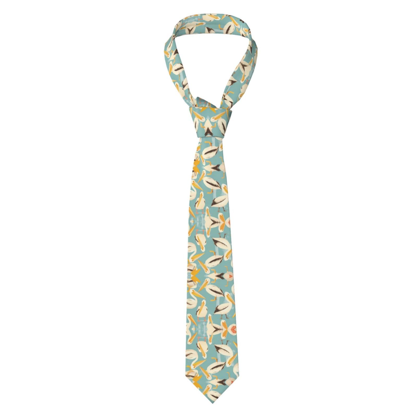 WZYWHJ Men's Necktie - Fashion Printed Silk Tie for Business, daily life, work, party 57X3.1 inch pelicans art print Prints