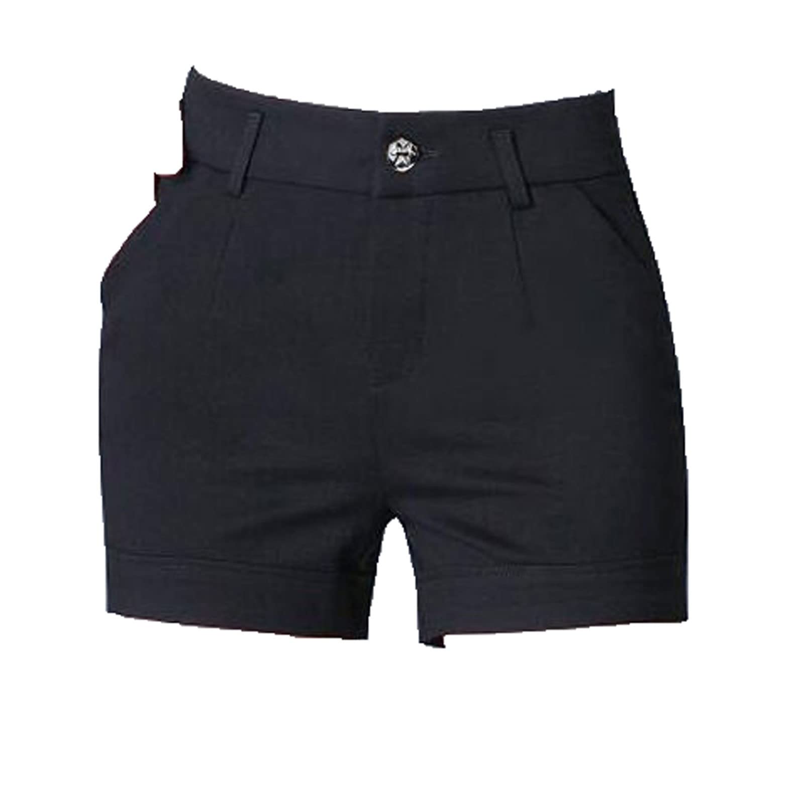 CLAYAT Shorts Women Summer Shorts Plus Large Size High-waisted Shorts Ladies Slim Fit Casual Women Shorts Comfort Straight Shorts Feminine (Color : Hortel�, Size : XXXXXX-Large)