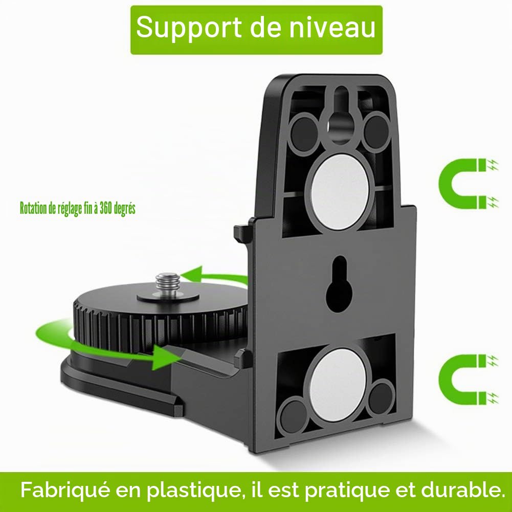 Support de niveau - Aimant puissant Rotation de 360 ​​degrés Support de niveau de support réglable Support de plafond