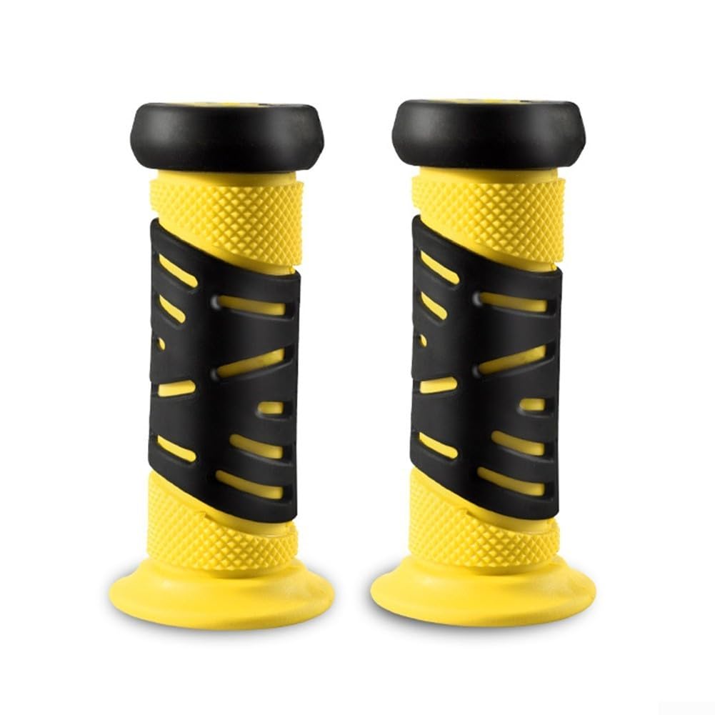 Honseadek Rubber Bicycle Handlebar Grips For Kids Bikes And Scooters Non-Slip Textured Grip Tape Pads For Children Tricycle Handle Bars Multiple Colors Available Soft(yellow)