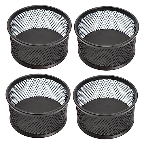 NAMOARLY 4Pcs Mesh Paper Clip Dispenser Stylish Student Stationery Organizer Cup for School Desk and Office Organization Design for Practical Use