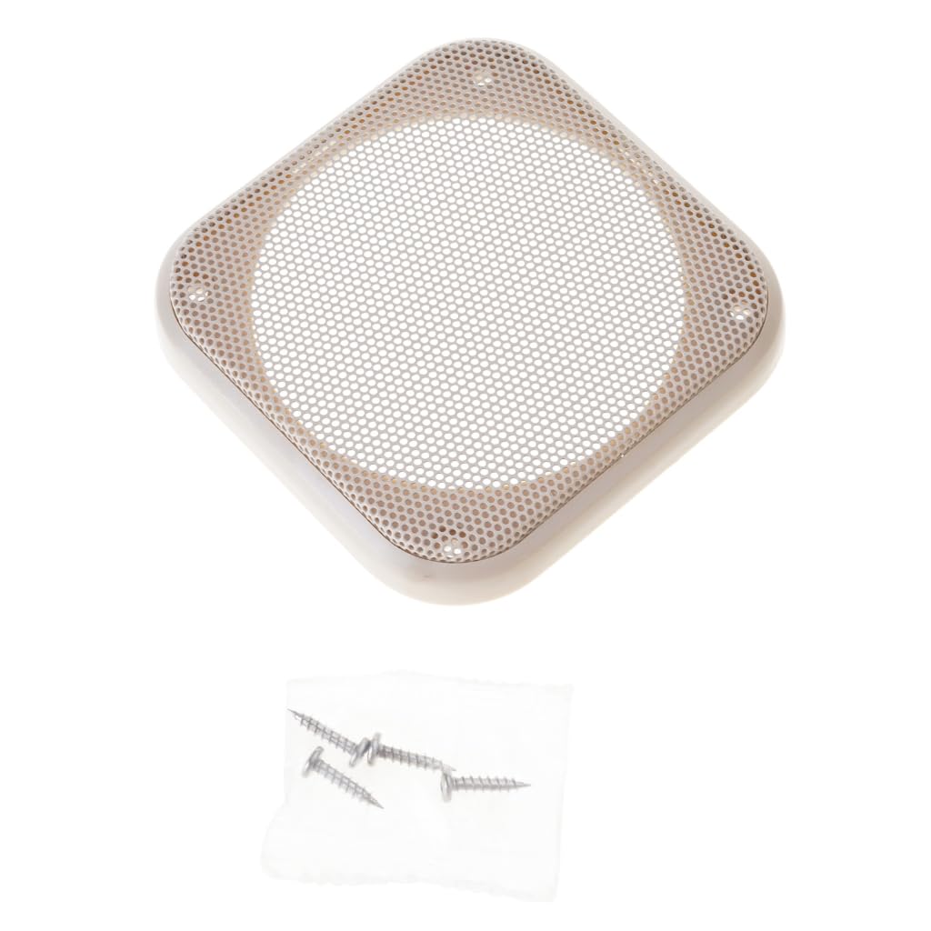 Elnwnnkc 4/5inch Square Speakers Conversion Net Covers Car Home Sound Decorative Iron Meshing Grille Protective Speakers