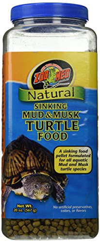 Zoo Med Natural Sinking Mud and Musk Turtle Food, 20 Ounce Container