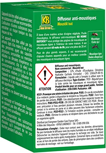 Diffuseur anti-moustiques prise KB Home Defense Kdiffnat végétal 60 nuits - 3