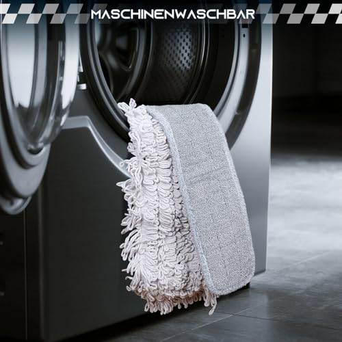 Thihome Bodenwischer, 90cm Breit Wischmopp, Professionelle Bodenwischer Set mit 2 Mikrofaser Pads...