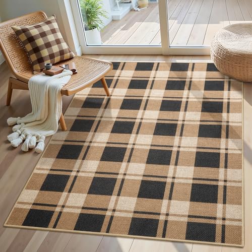 Tapete decorativo AROGAN de yute 3x5 ft miniatura 1
