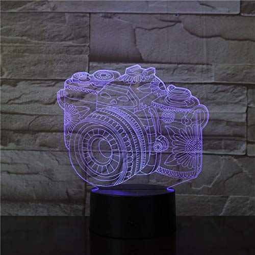 3D Nachtlicht Illusion Lampe Led Kinder Digitale Spiegelreflexkamera Stimmungslicht Fernbedienung Nachttischlampe 16 Farben Ändern Touch Switch