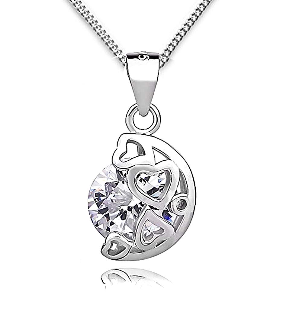 Jewelco London Signore Argento Sterling bianca zirconio Cubico