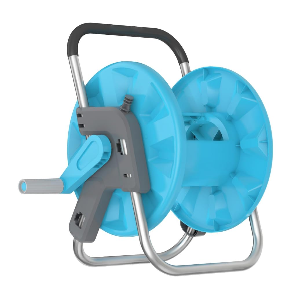 Garden Hose Reel Attachment Portable Hose cart clamp Mount 30m 45m 60m (Hosel Reel 45m)