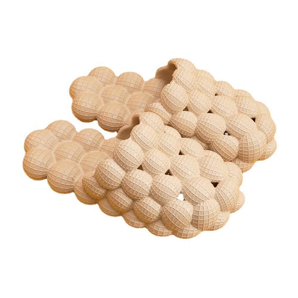 Massage Bubble Cotton Slippers for Women Men, Fun Lychee Anti-Slip Cotton Slippers, Gym Slippers Bedroom Slippers, Soft Pillow Decompression Cotton Slippers, Home Outdoor Couple Cotton Slippers