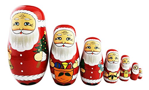 Weihnachtsthema Weihnachtsmann Matryoschka Puppe Babuschka Puppe...