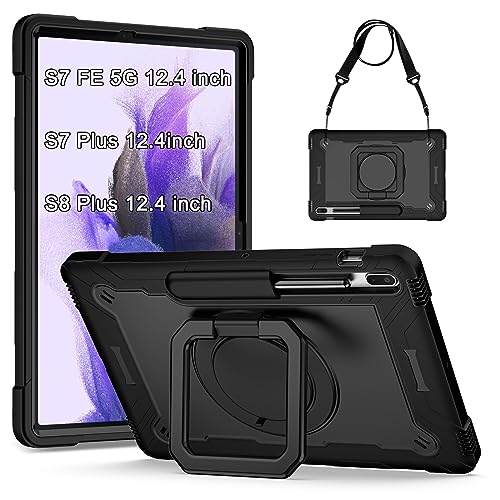 Coque Samsung Galaxy Tab S7 FE antichoc pour éviter les casses d'écran avec poignée