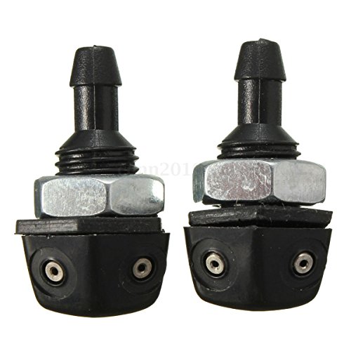 SODIAL Par Universal Boquilla de pulverizador lavador de lavaparabrisas ventana frontal de auto coche Plastico