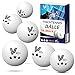 Villkin Tischtennisbälle 3 Sterne 40+ 24 Stück - Langlebige Ping Pong Bälle - Tischtennis Bälle für Freizeit & Wettkampf Table Tennis Balls - Tischtennisball 40mm (Weiß)