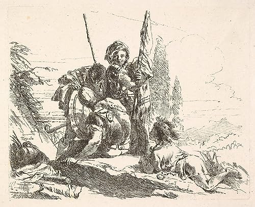 Affiche Toile Trois soldats Battista cadeau idéal passionnés d'art