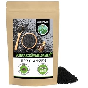 Alpi Nature Schwarzkümmelsamen ganz 250g, Schwarzkümmel Samen ganz, ganze Schwarzkümmelsamen