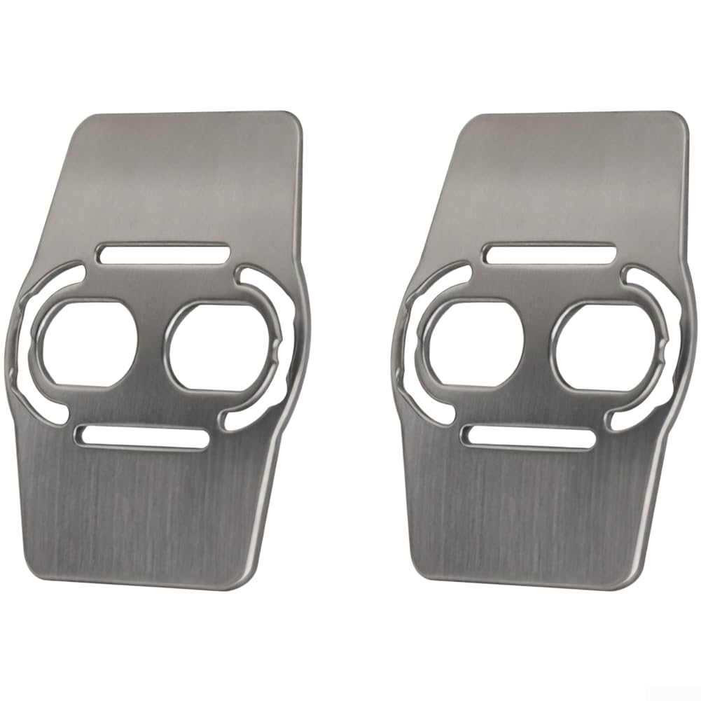 Solaughguy Ti Alloy Mountain For Bike Cleat Shims for Pedals, 2-Pack Anti-Slip Wear-Resistant Cleat Spacers, Lightweight 11g Kit with Compact 3.8 x 3.3 cm