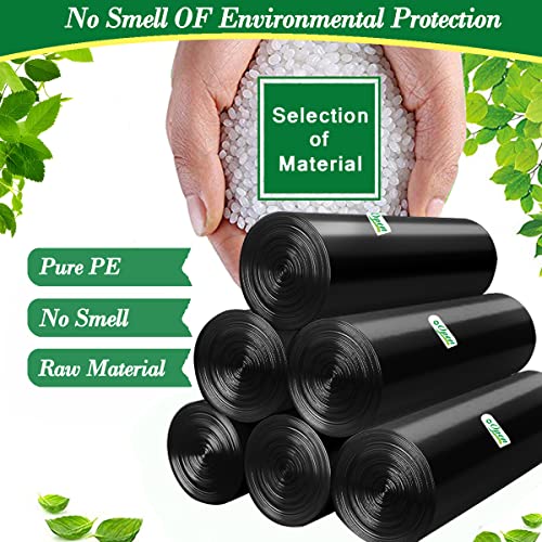 Image of 2 Gallon 120pcs Small black Trash Bags(Fit 1.8-2 Gal) Plastic black Garbage Bags,Bathroom Trash Can Bin Liners,Waste Basket Liner,Fit 6-8 Liter, 1.8 Gallon,2 Gallon (2-Black120)