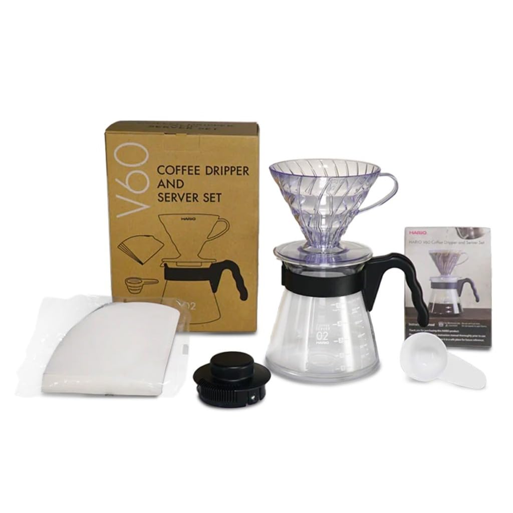 HARIO V60 Coffee Dripper and Server Set 02 - Black